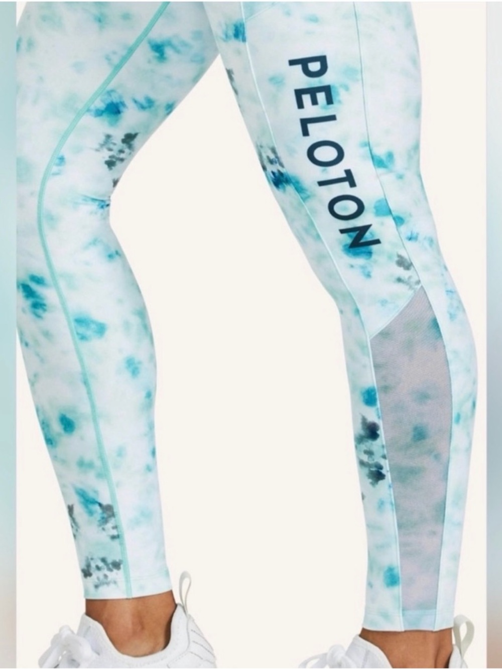 Peloton SP122 Tie-Dye High Rise Pocket Leggings Blue Green XS